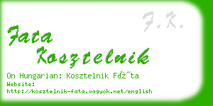 fata kosztelnik business card